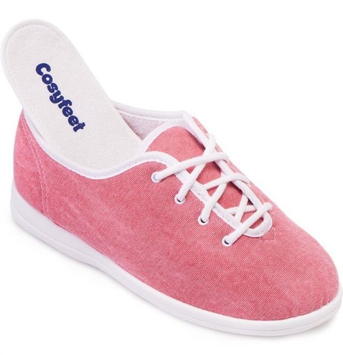Cosyfeet Womens Shoe Sammi Wide Fit 6E Width Crushed Strawberry UK 4 Extra Roomy - Picture 8 of 8