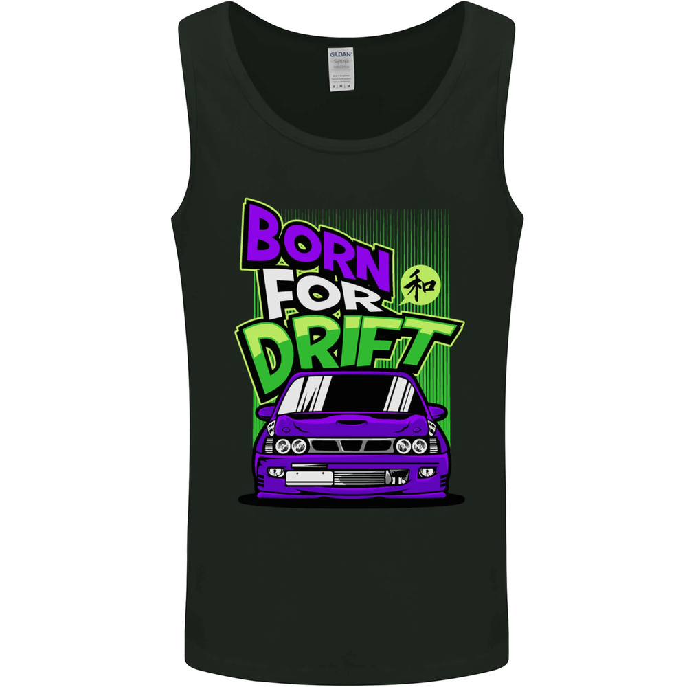 Born for Drift Drifting Car Mens Vest Tank Top Born for Drift Drifting Car Mens Vest Tank Top