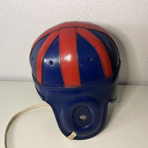 1938 NY New York Giants Cuero Casco de Fútbol Americano Réplica por Past Time Sports NFL - Imagen 3 de 13