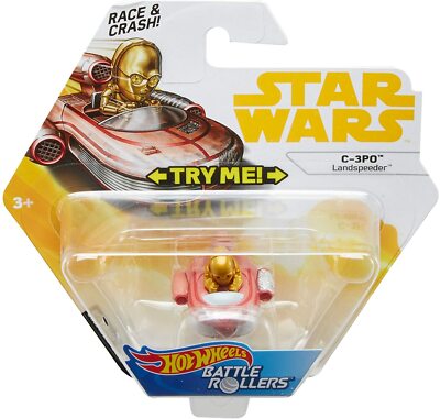 Hot Wheels Star Wars Battle Rollers C-3P0 Landspeeder Kids Diecast Toy Race  Car | eBay