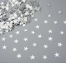 Tabletop Confetti Silver Star Birthday Wedding Anniversary Scatter Party DecorX5