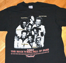 *1987 CHUCK BERRY-JERRY LEE LEWIS-FATS DOMINO* vtg rare concert tee shirt (M/L)