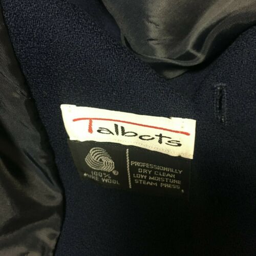 Vintage Herbert Grossman Womens Navy Blue 100% Wool Blazer & Skirt- Size 8P - Picture 8 of 8