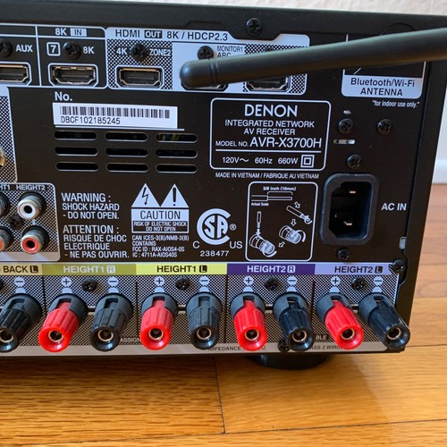 Denon AVR-X3700H Ricevitore AV 9,2 canali Dolby Atmos DTS:X AirPlay - Foto 15 di 17