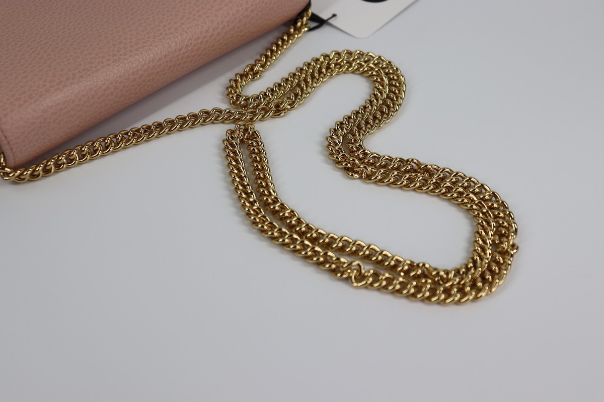 GUCCI Calfskin Mini GG Marmont Chain Wallet Perfect Pink | eBay display picture 1