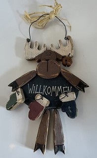 Dekohänger Wanddeko Elch Holz
