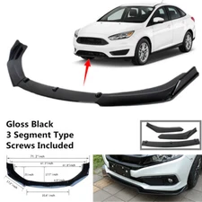 Add-on Universal Fit For Ford Focus 2015-2018 Front Bumper Lip Spoiler Trim
