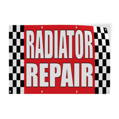 Decal Stickers Radiator Repair Auto Body Shop Car Vinyl Store Sign Label