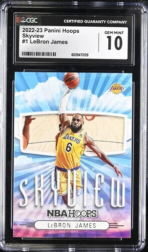 2022 Panini Hoops Skyview #1 LeBron James CGC 10 GEM MINT