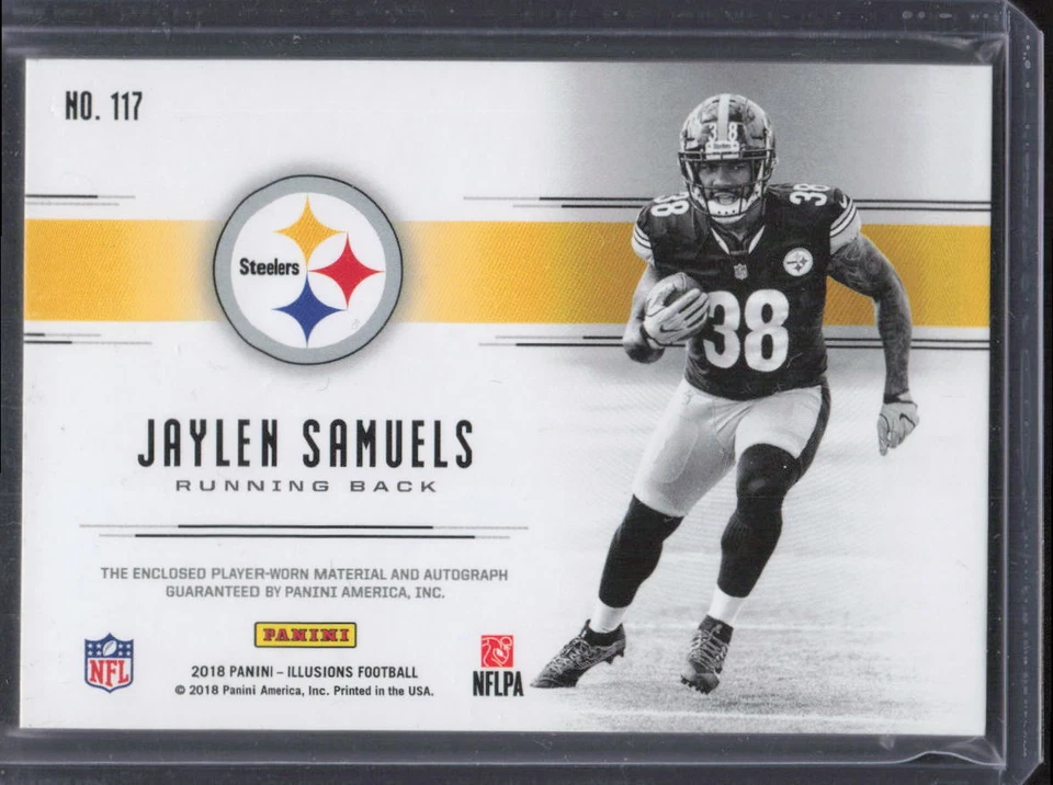 2018 Illusions #117 Jaylen Samuels First Impressions Auto /50 - Image 2 of 2