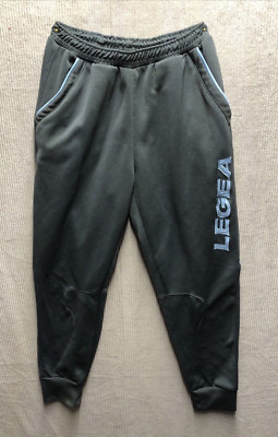 Legea Women s Athletic Joggers Size M Gray Embroidered Spellout Sport Soccer