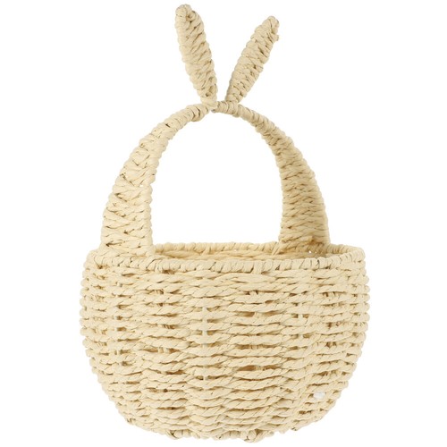 Decorative Woven Gift Basket Rabbit Ear Design for Bedroom and Kitchen Use