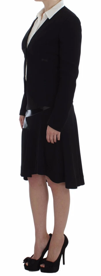 Traje EXTE Falda Blazer Dos Piezas Negro Azul Mujer s. IT42 / US8 / M PRECIO DE VENTA SUGERIDO POR EL FABRICANTE $1000 Foto 2 de 4