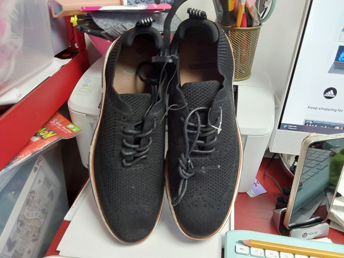Nwt George Mens Knit Dress Shoes Memory Foam Blk 8.5 10 | eBay