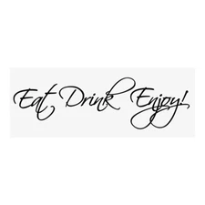 Eat Drink Enjoy Quote Wall Sticker Removable PVC Art Decals Home Office Decor