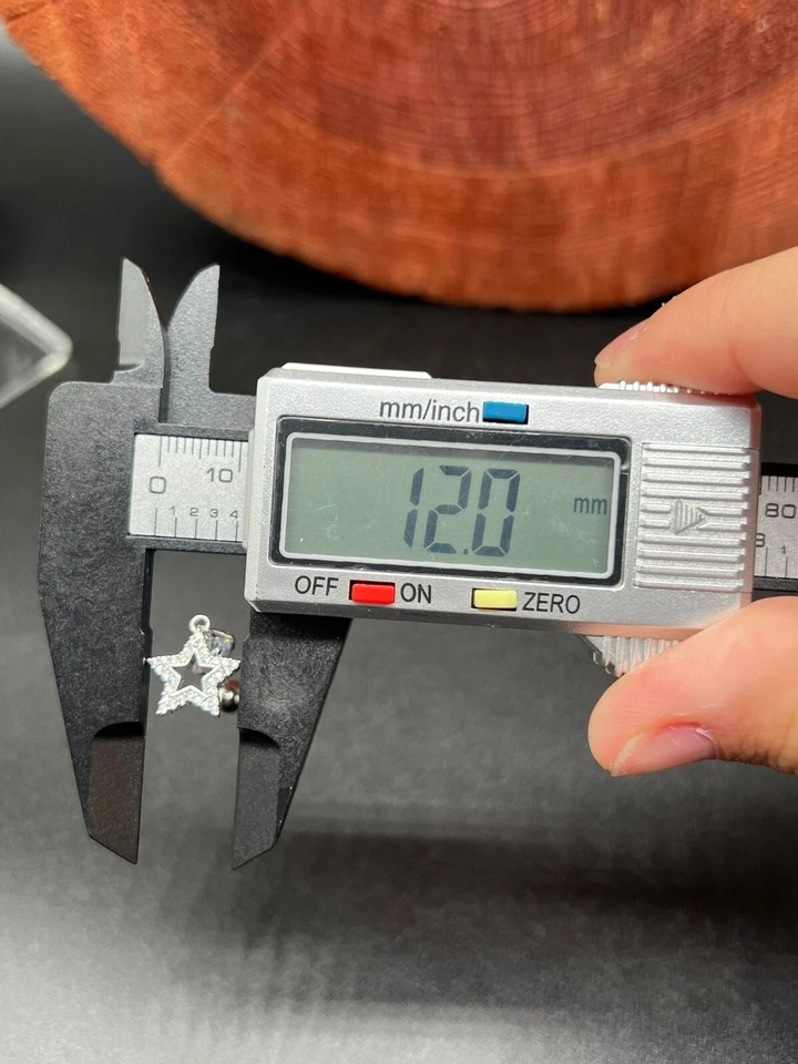 Anillo ombligo colgante estrella calibre 14 acero inoxidable circonita cúbica Foto 3 de 4