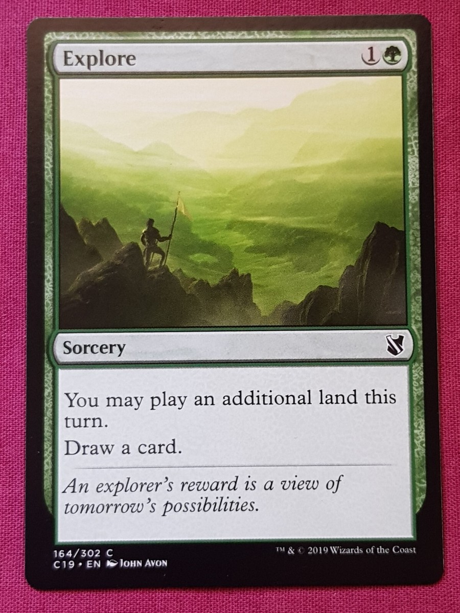 Magic The Gathering COMMANDER 2019 C19 EXPLORE green card MTG