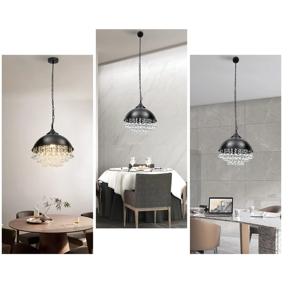 Хрустальный подвесной светильник потолочный светильник для столовой хрустальная люстра черный - Изображение 2 из 4