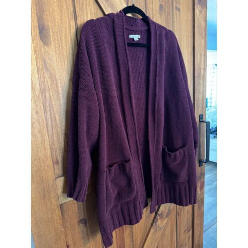 American Eagle Cardigan Open Front Knit Pockets Sweater Size M - Picture 2 of 4