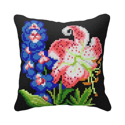 Orchidea Cushion cross stitch kit  Flowers 99104