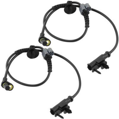 Front ABS Speed Wheel Sensor Pair For 07-13 Chevy Silverado GMC Sierra