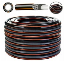 Gartenschlauch 4 lagig Wasserschlauch 1" 1/2" 3/4" Bew&auml;sserungsschlauch schwarz