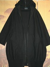 Oska Fabulous Oversize Cocoon Coat 60"ch Moessmer Pure Wool Hood/collar Duo Zips