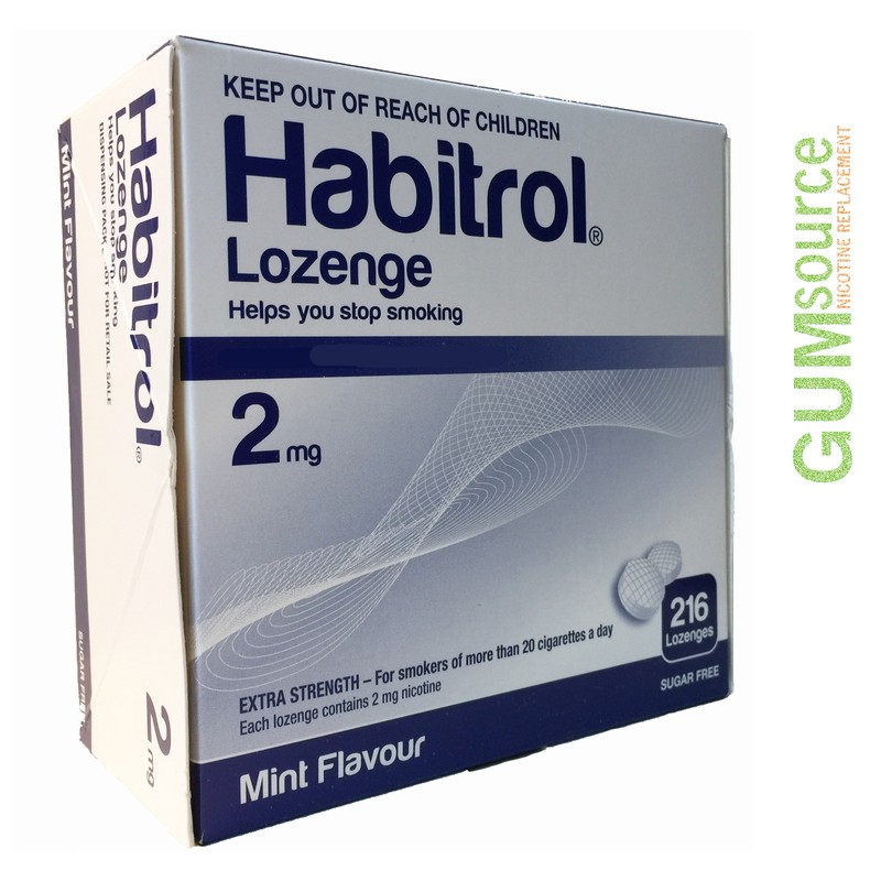 Habitrol Nicotine Lozenge 2mg Mint  216 piece box 1 DENTED box
