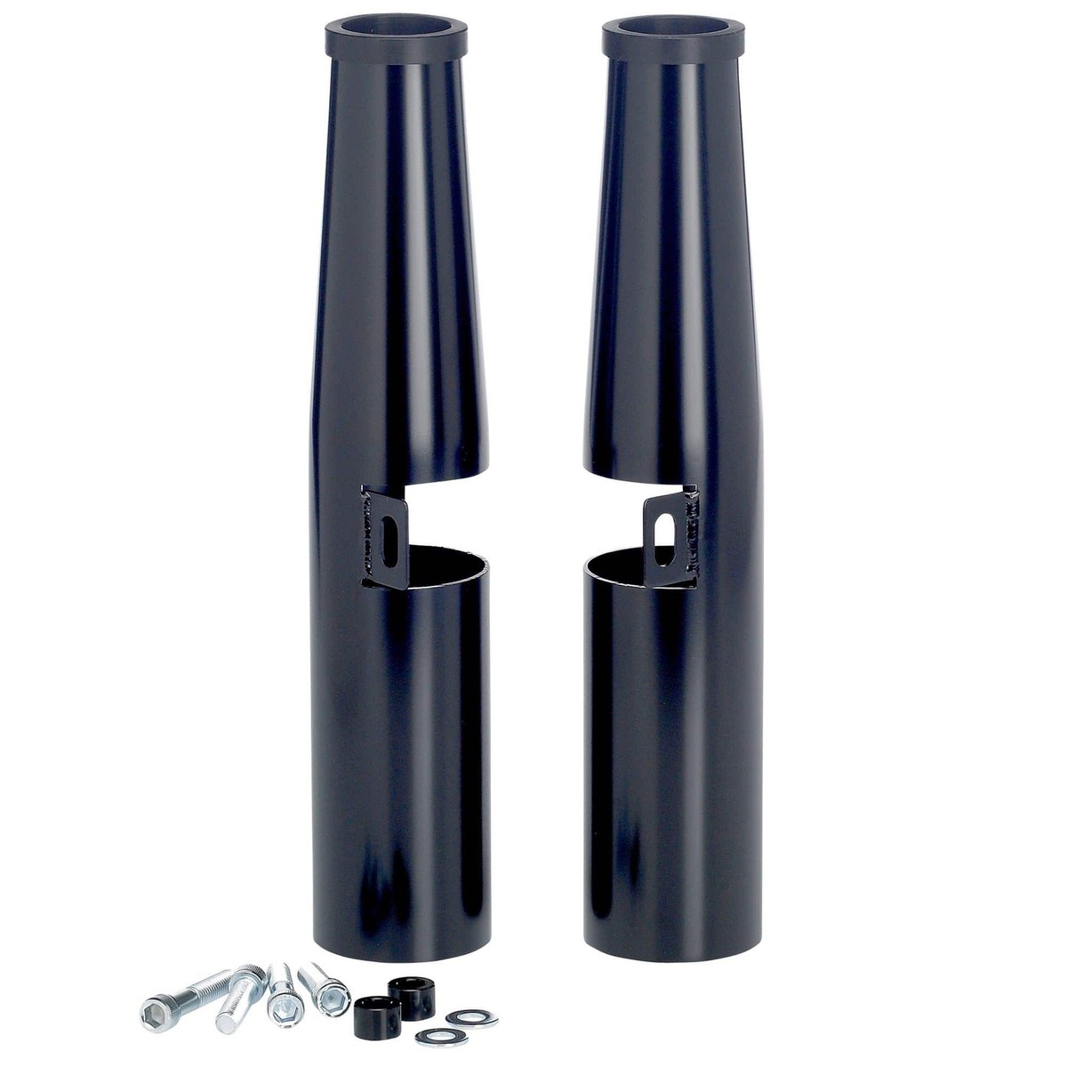 Lowbrow Customs Black 39mm Fork Shrouds Sportster XL Dyna