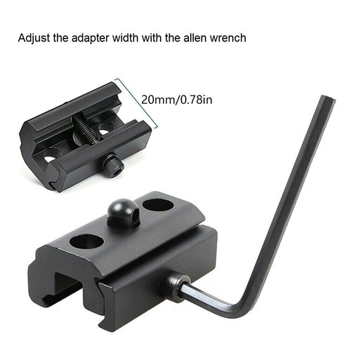 6-9" Hunting Rifle Bipod with 20mm Picatinny Rail Mount Adapter - Picture 6 of 8