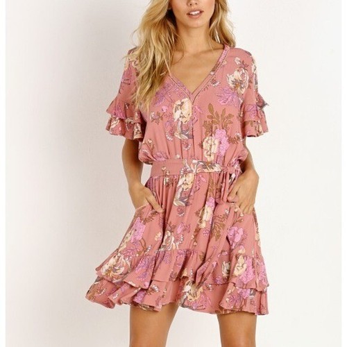 Spell & The Gypsy Rosa Play Dress Blush xs mini