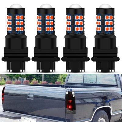 Bright Red LED Brake Tail Light Bulbs For 1988-1998 Chevy K1500 C1500 Silverado
