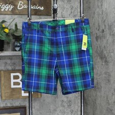 all In Motion Men's Plaid Golf Shorts 8" Inseam 87206075 30 34 36 40