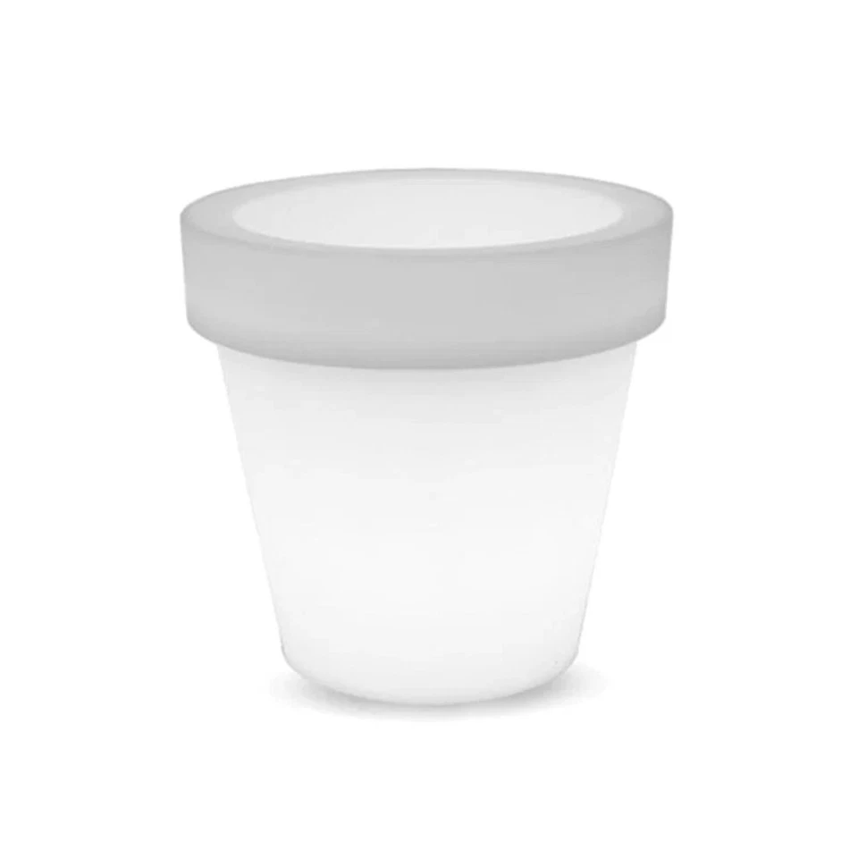 Vaso Led luminoso decorativo da giardino 1W RGBW 35,5x32,5 cm IP54 a batteria - Immagine 2 di 4