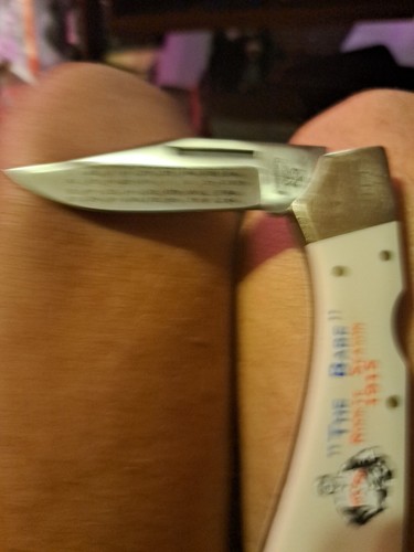 FROST CUTLERY "The Babe" Rookie Season SMOOTH BONE LOCKBACK Knife # 014 - Picture 2 of 6