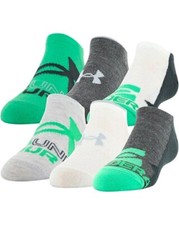 Under Armour Kids 6 Pk Multicolor No Show Polyester UA Essential Lite Sock Set S
