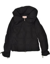 Marlboro Classics Womens Padded Jacket Eu 44 Xl Black Cotton Ak09
