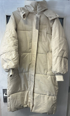 Womens DYG Dianyige Cream Puffa Quilted Winter Coat XXL