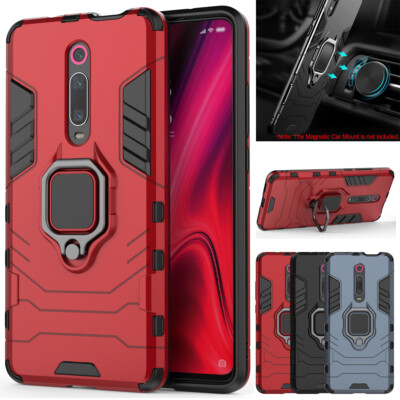 For Xiaomi Mi 9T Case Rugged Back Ring Holder Stand Hard Back Cover