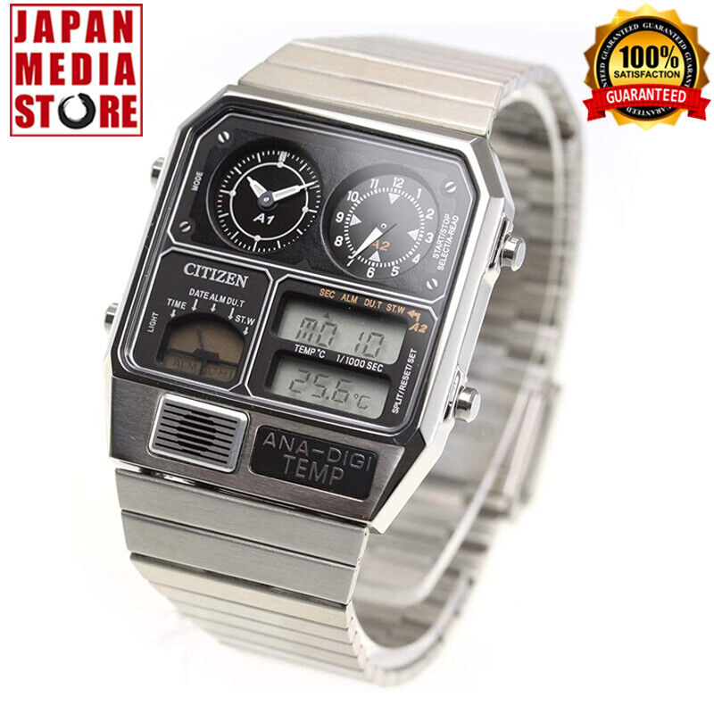 CITIZEN ANA-DIGI TEMP JG2101-78E Silver Analog Digital CITIZEN ANA-DIGI TEMP JG2101-78E Silver Analog Digital