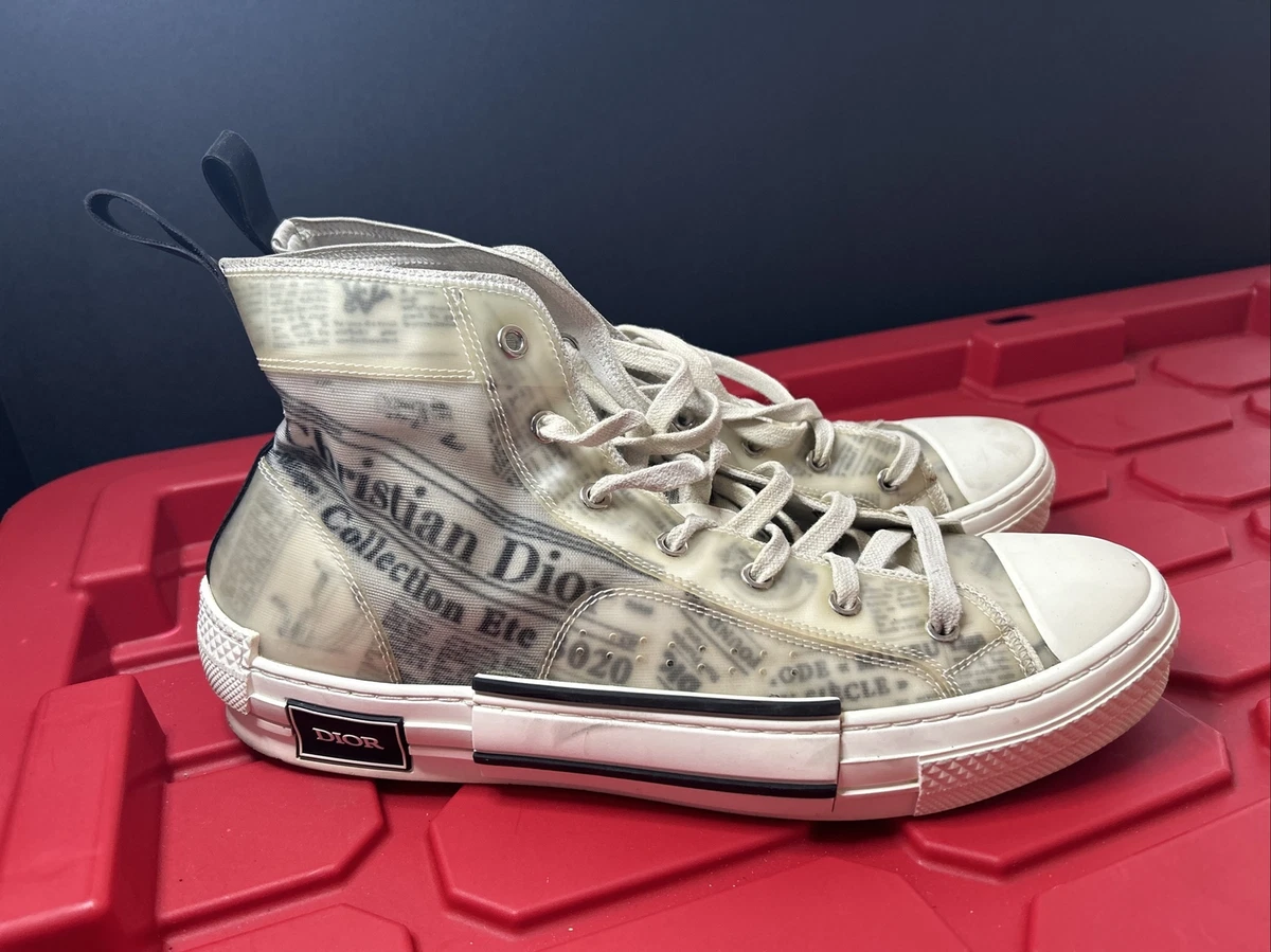 dior b23 high top daniel arsham newspaper