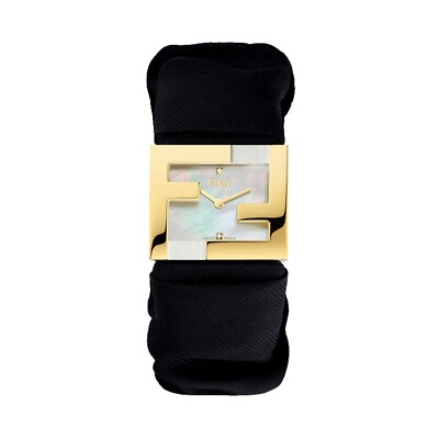 New Fendi Fendimania Baguette Black Nylon Timepiece Watch
