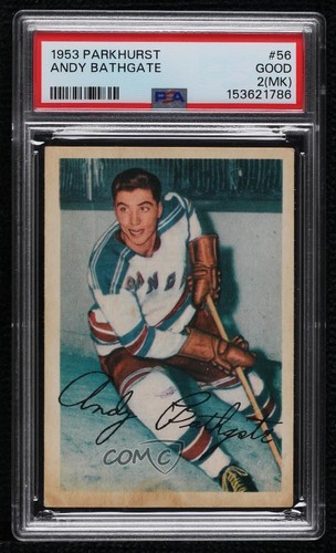Andy Bathgate #56 1953 Parkhurst card