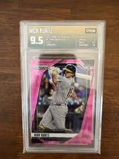 2025 Panini Prism Pink Cracked Ice Baseball #213 Nick Kurtz TGL9.5