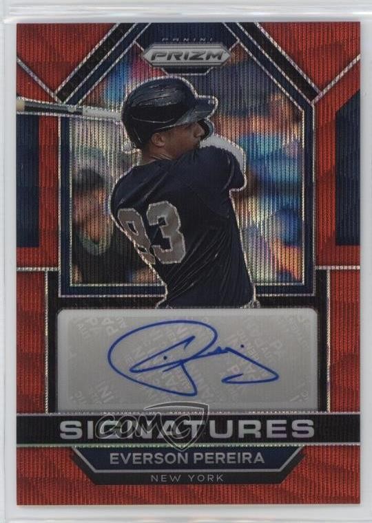2023 Panini Prizm Signatures Ruby Wave Prizm Everson Pereira #SIG-EP Auto 10k8