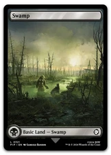 Swamp (0321) #321 (NM) Fallout PIP Magic MTG