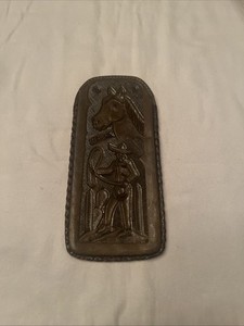 HORSEHEAD/SADDLE WALLET Handmade Genuine LEATHER w Edge LACING Bi-fold Billfold