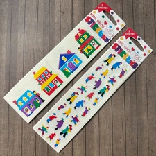 New Mrs grossman's vintage Stickers set 3 Sheets ea Christmas Houses + Town Folk