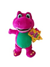 Fisher-Price Barney  s World Plush - Barney Purple Dinosaur Stuffed Animal 8  NEW