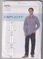 8753 SIMPLICITY - SHIRT - MENS Sz 34 to 42
